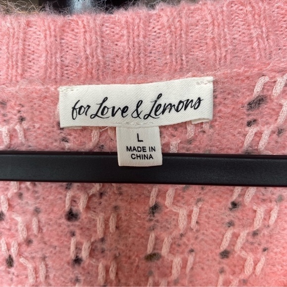For Love & Lemons Dawn Hi Low Pullover - Pink - Picture 7 of 8